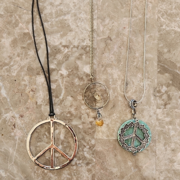 Jewelry - Peace Symbol Pendant Necklaces, 3